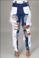 Distressed jeans